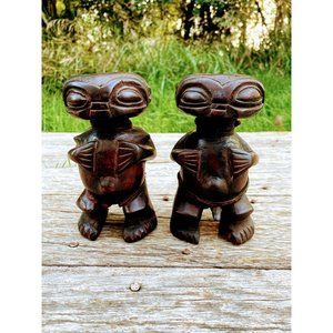 Vintage African Cameroon Pigmy Wood Statues